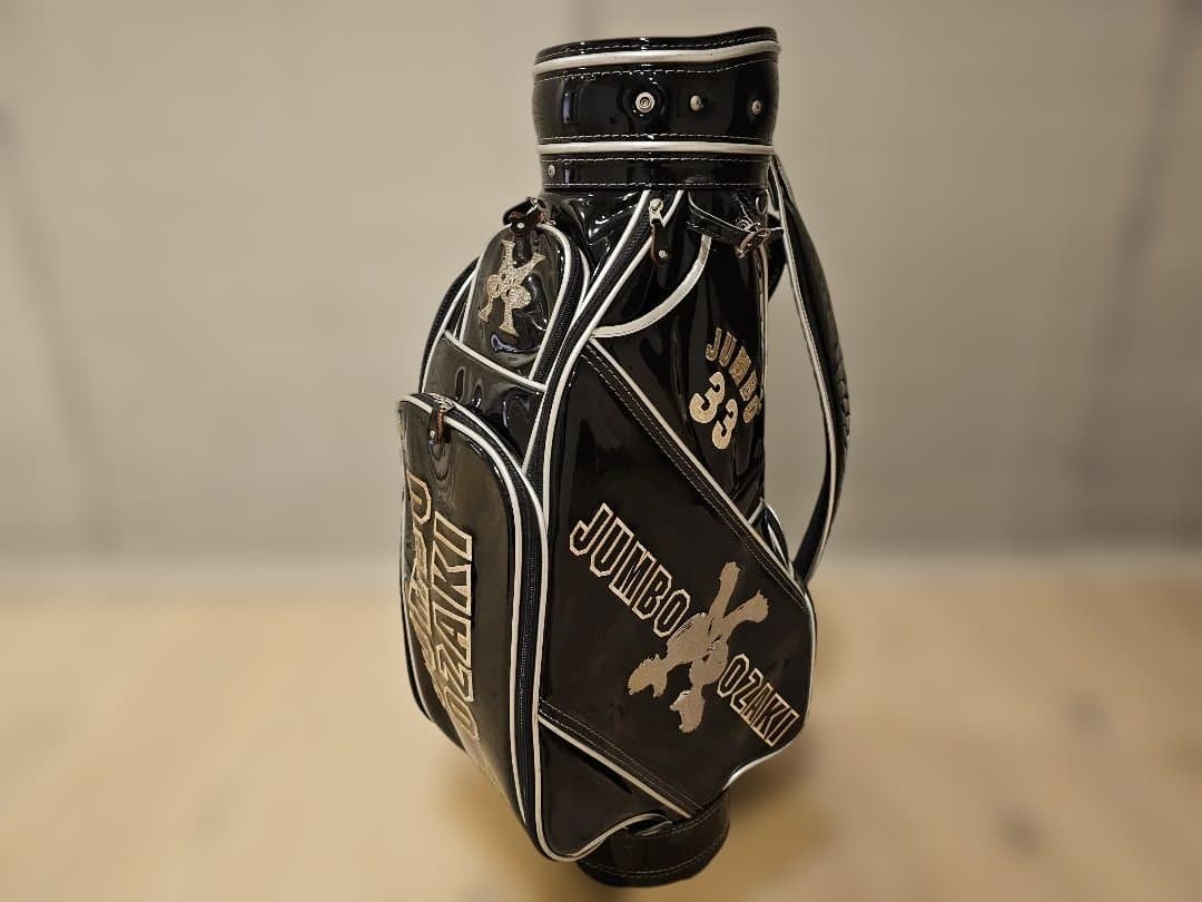 ジャンボ尾崎　Mマーク　限定キャディバッグ　ブラック　黒
