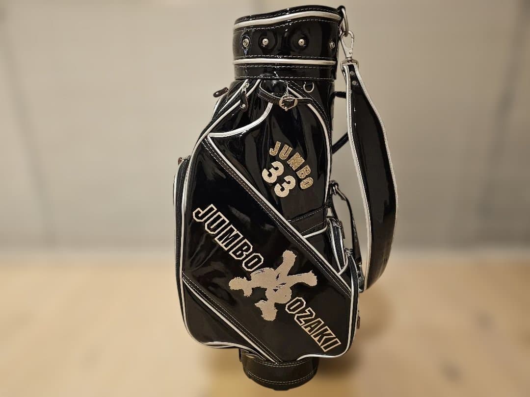 ジャンボ尾崎　Mマーク　限定キャディバッグ　ブラック　黒