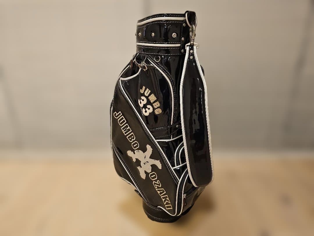 ジャンボ尾崎　Mマーク　限定キャディバッグ　ブラック　黒