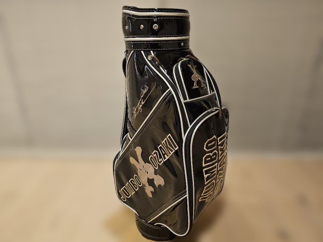 ジャンボ尾崎　Mマーク　限定キャディバッグ　ブラック　黒