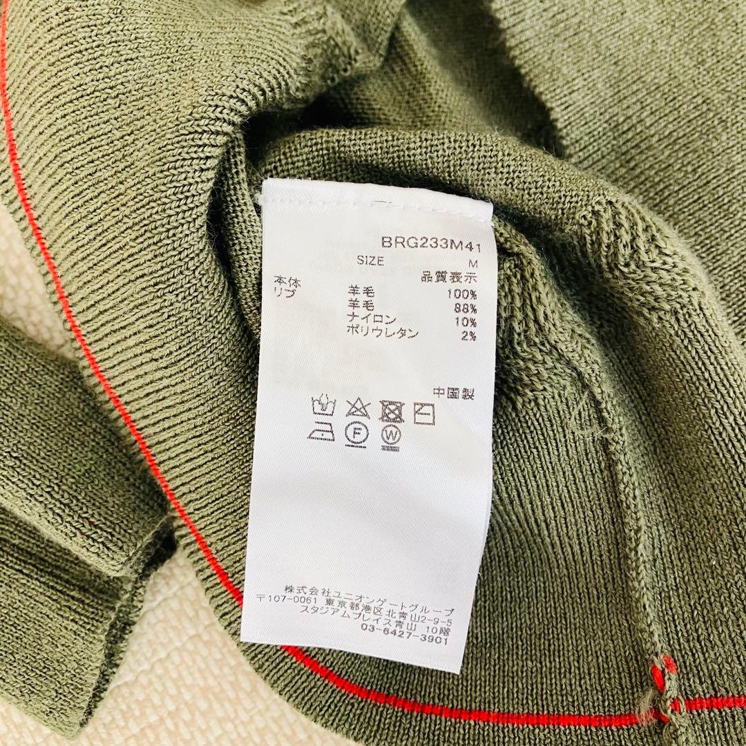 【美品】ブリーフィング MERINO WOOL CREW NECK KNIT M