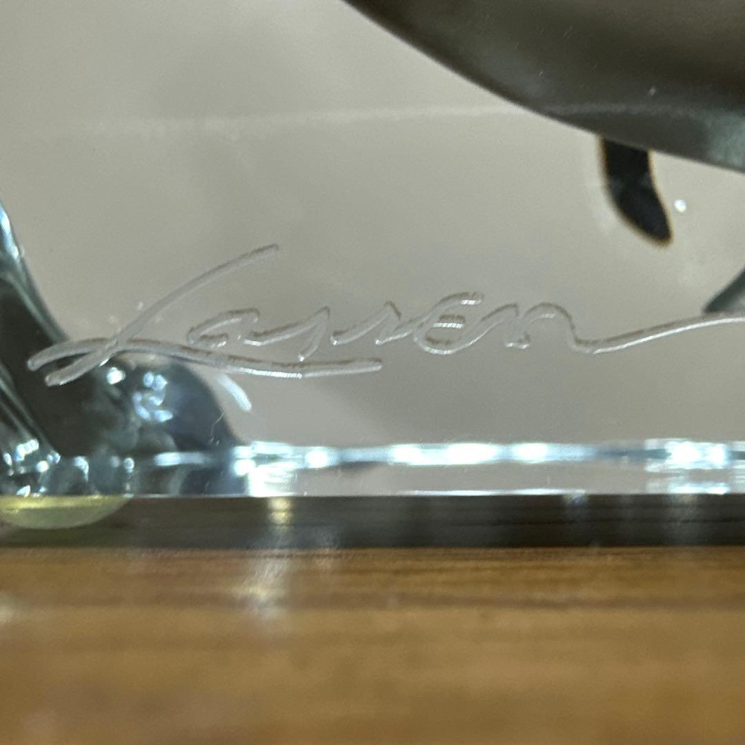 美品✨クリスチャン・リース・ラッセン　イルカアクリルオブジェ彫刻　トリオ