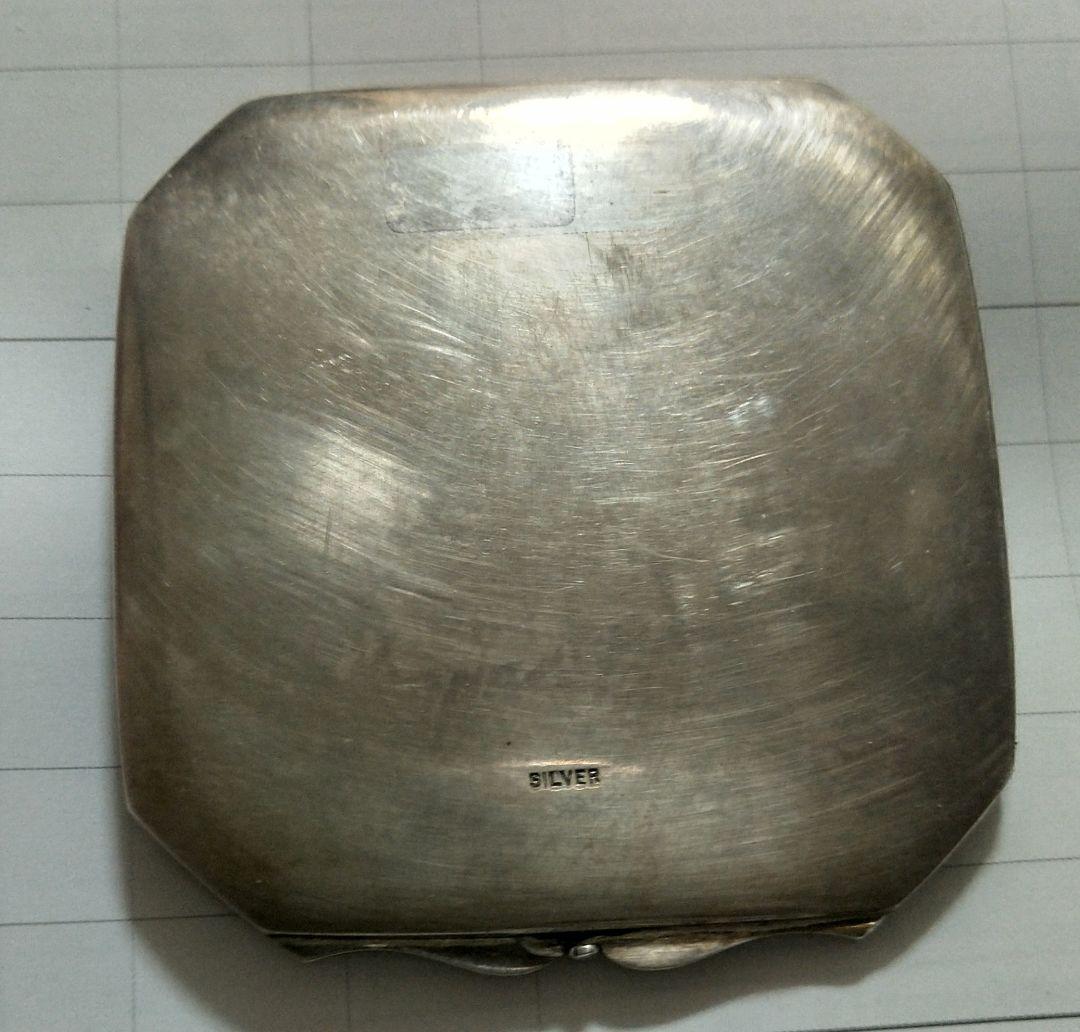 銀製エングレーブコンパクト AM