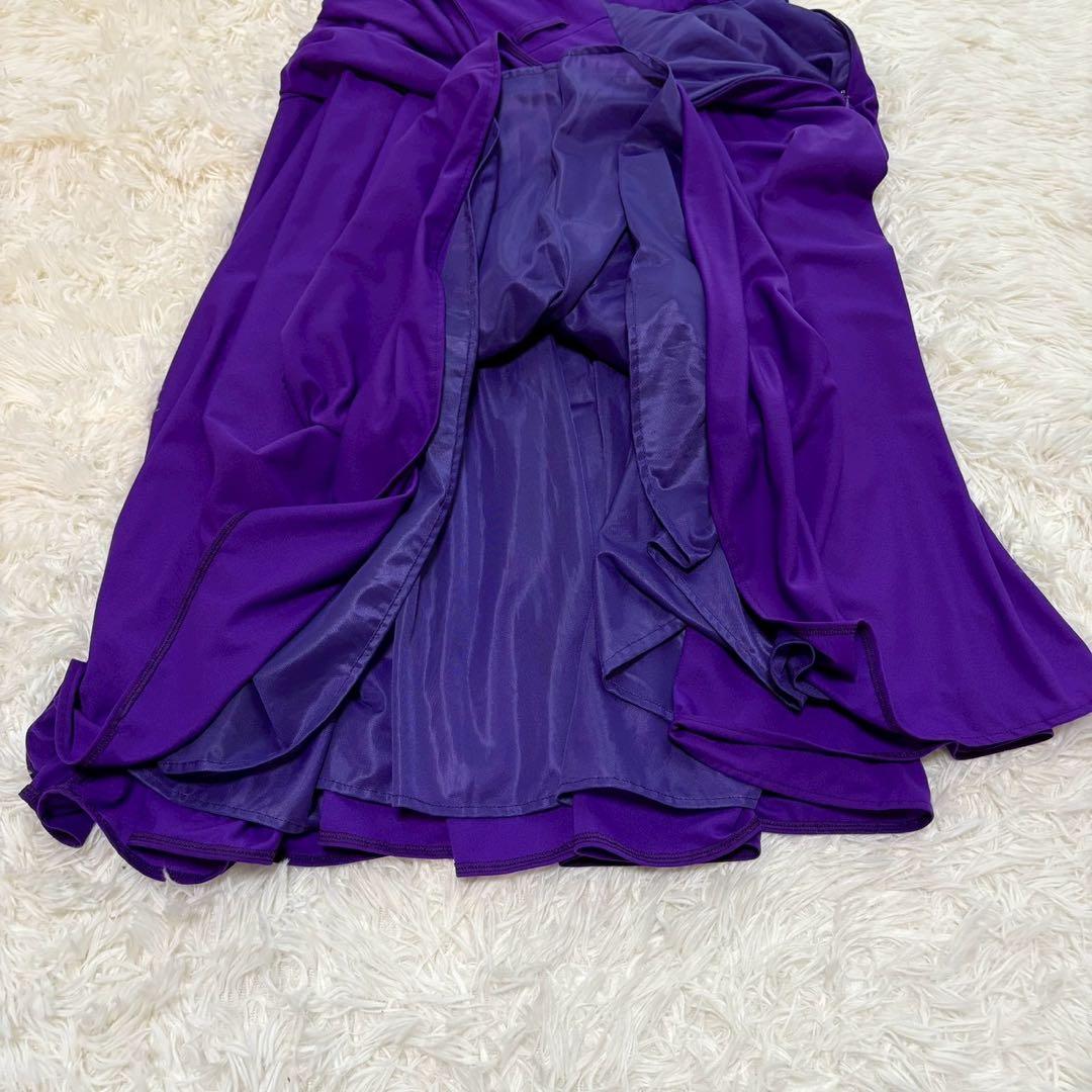 チャコット ロングフレアスカート 社交ダンス アシンメトリー シャーリング 上品