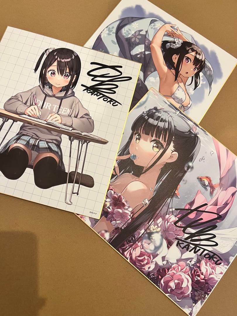 カントク　サイン入り　色紙　3枚