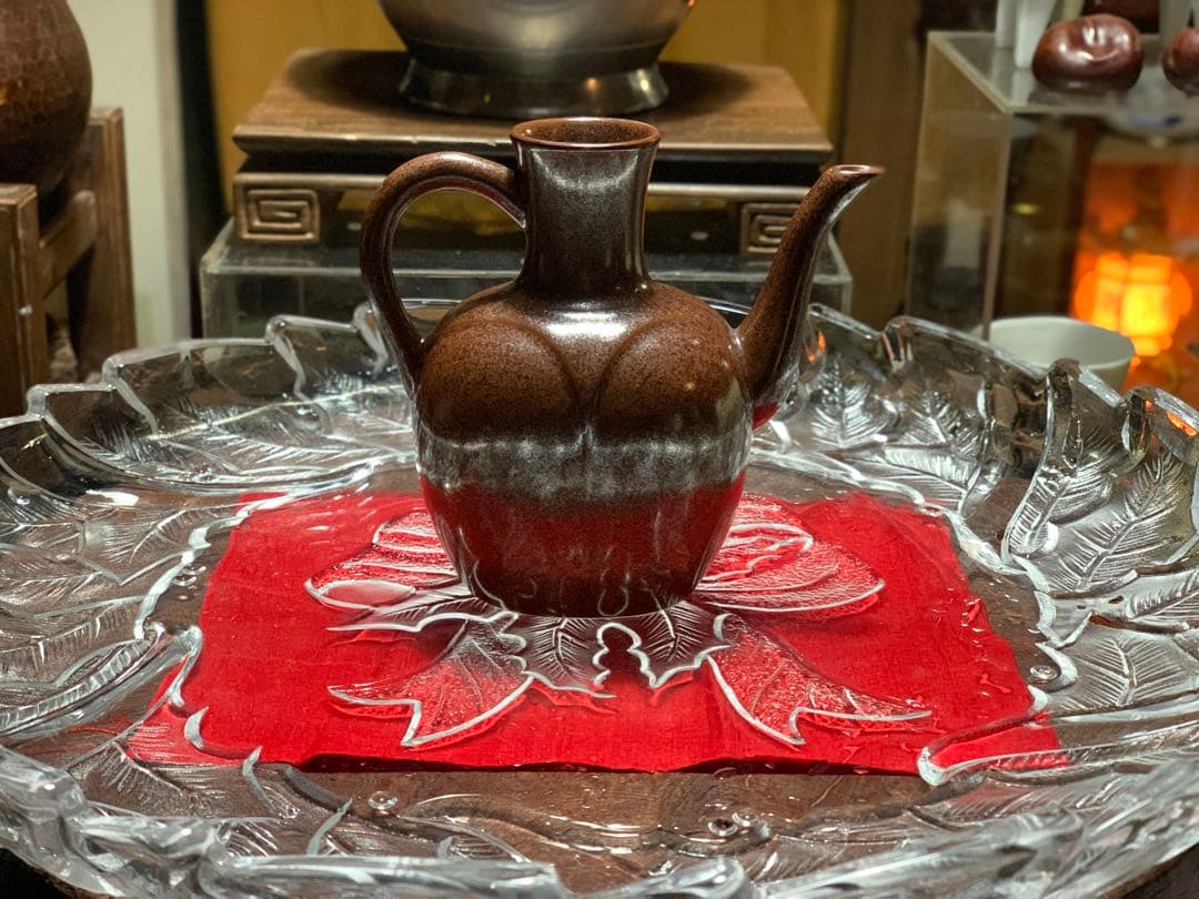 乌金釉 水差し 徳利 茶道具　燗瓶？　酒器？