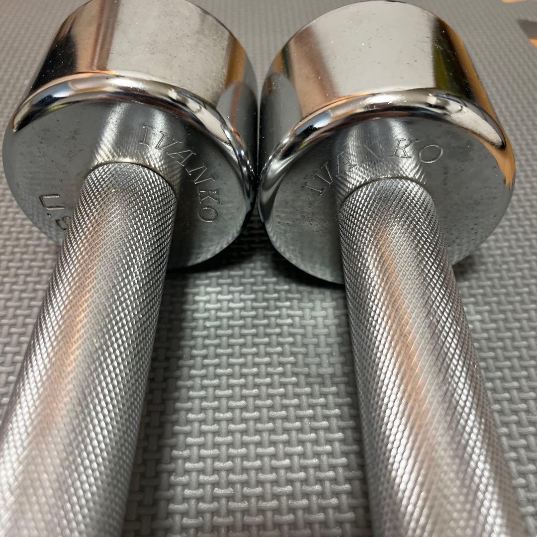 IVANKO 5kg ダンベル 2個セットシルバー