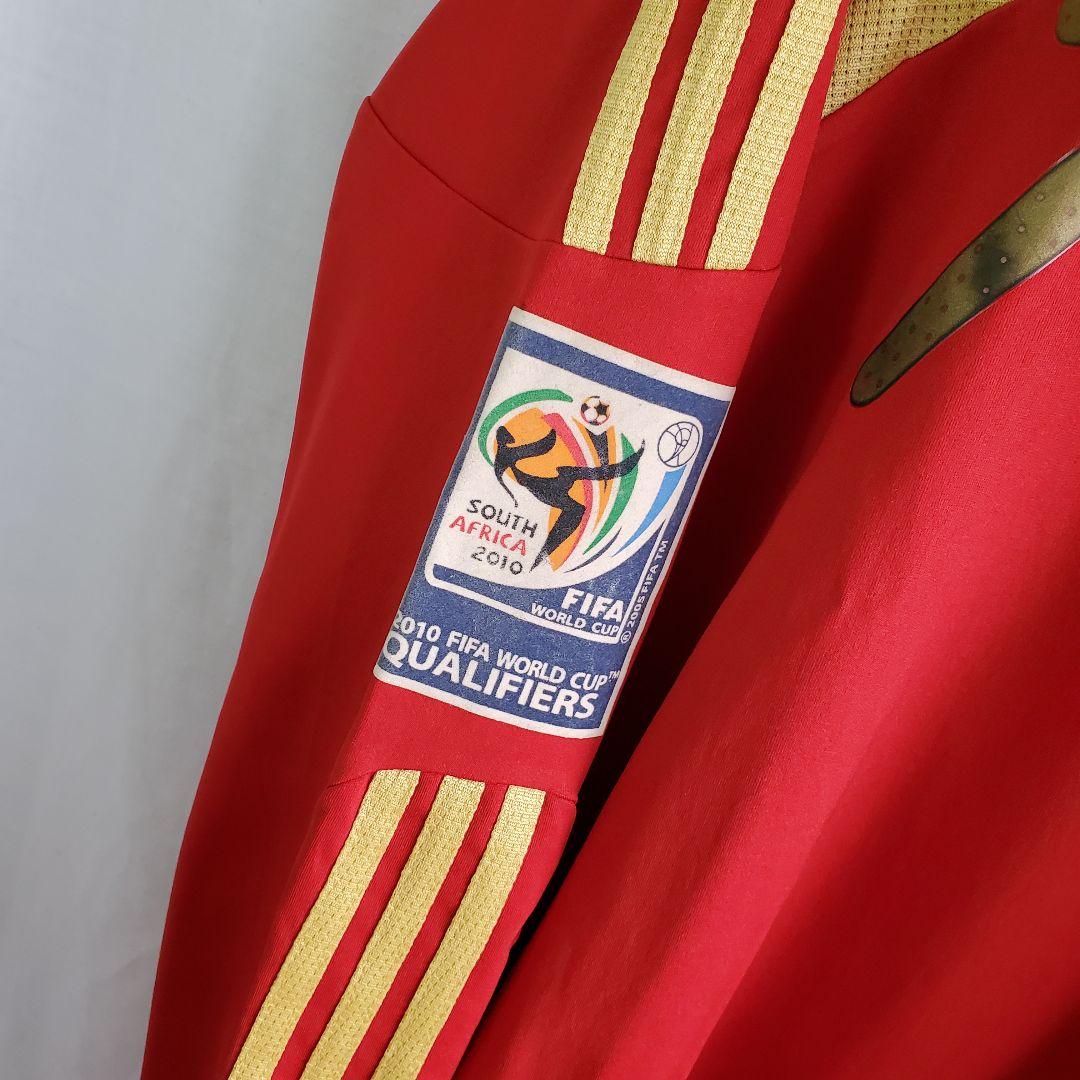 B1011 アディダス　スペイン代表 長袖 ユニホーム 赤 ダビド・ビジャ