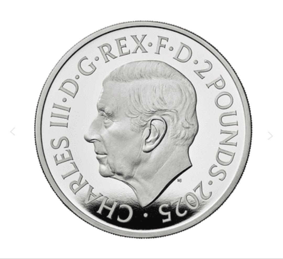 英国 2025年 フレディ・マーキュリー 2ポンド 銀貨 プルーフ Queen