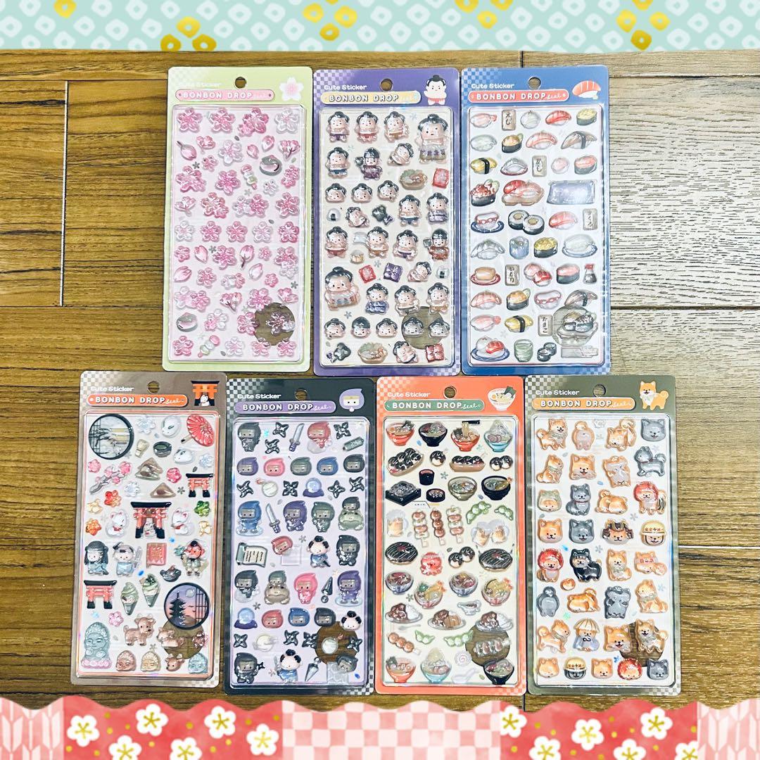 【正規品】BONBON DROP 和柄　7シートセット　クーリア