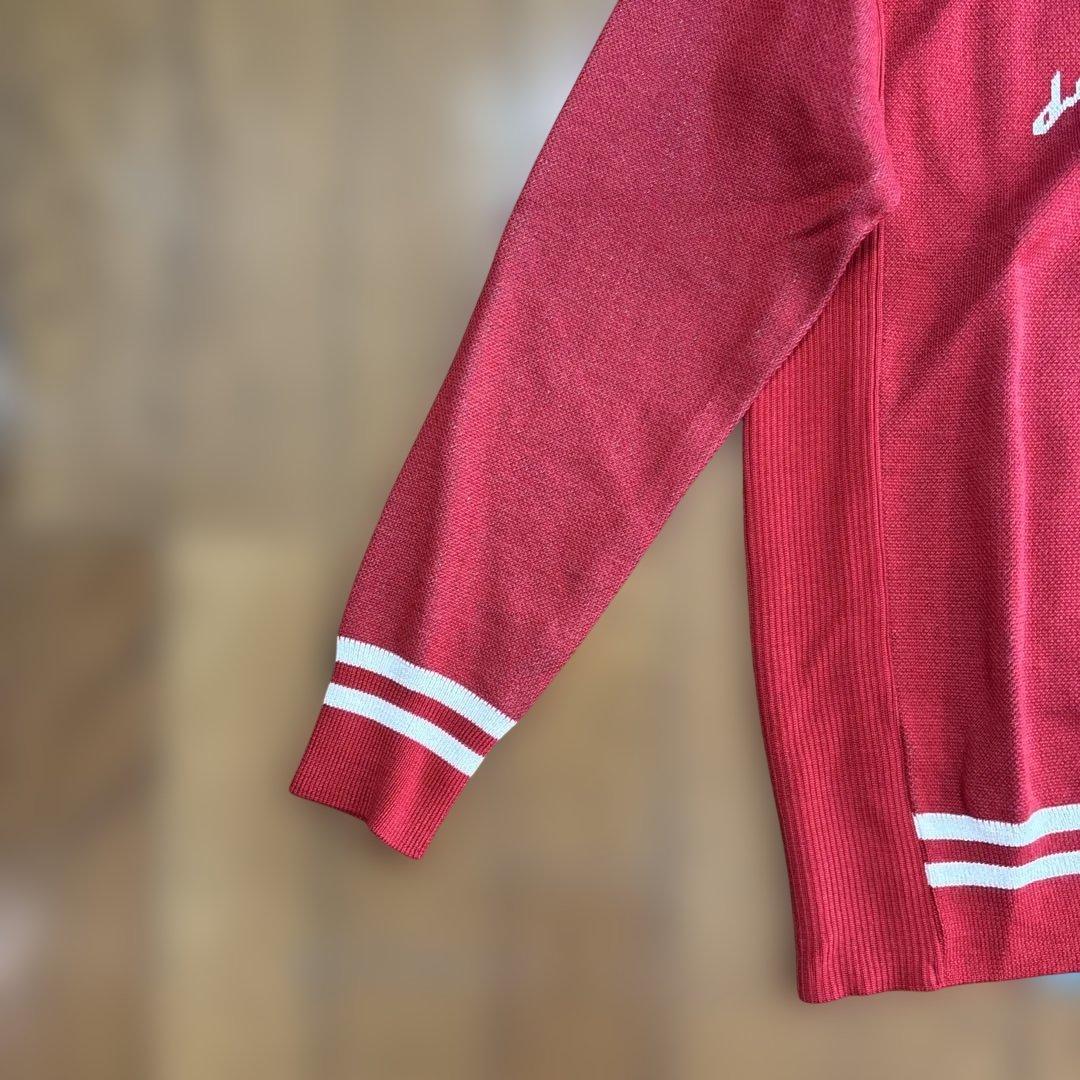 DECEMBERMAY レッド Vネックセーター レディースMタグ付き新品未使用