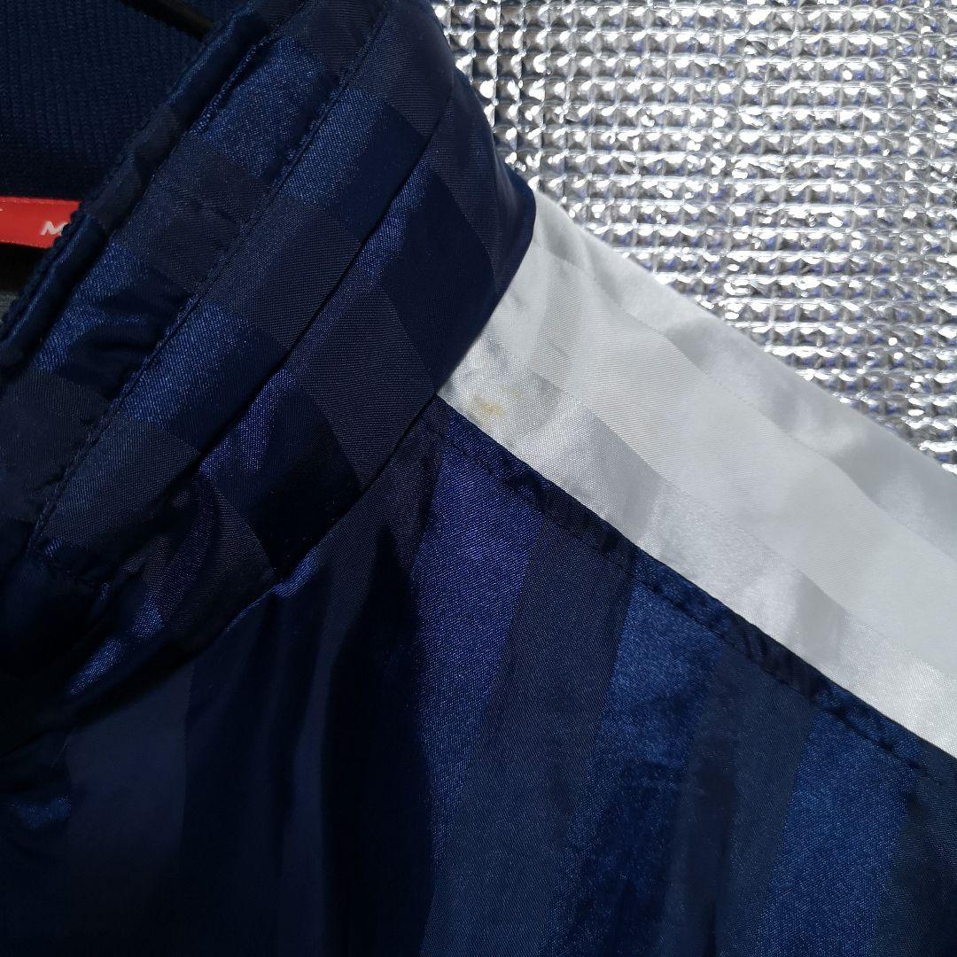 サッカー部　プーマ　ウォーマー　ホワイト✕ネイビー　M