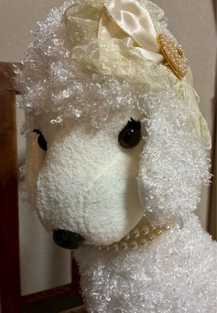 セール★ジーザスディアマンテ ノベルティプードル 使用可能ネックレス付きホワイト