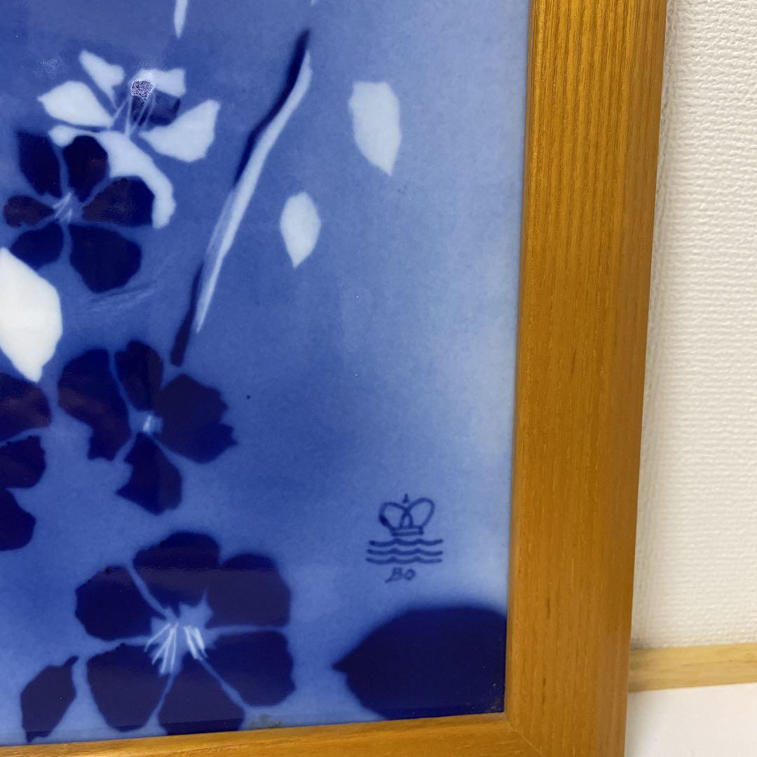 ＊Juliane Marie＊・Blue flower・額装３４cm×２８cm・