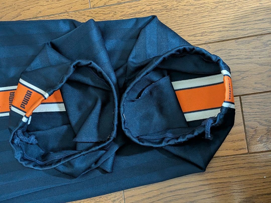 プーマジャージ（プージャー）下のみ XOサイズ ネイビー×オレンジ