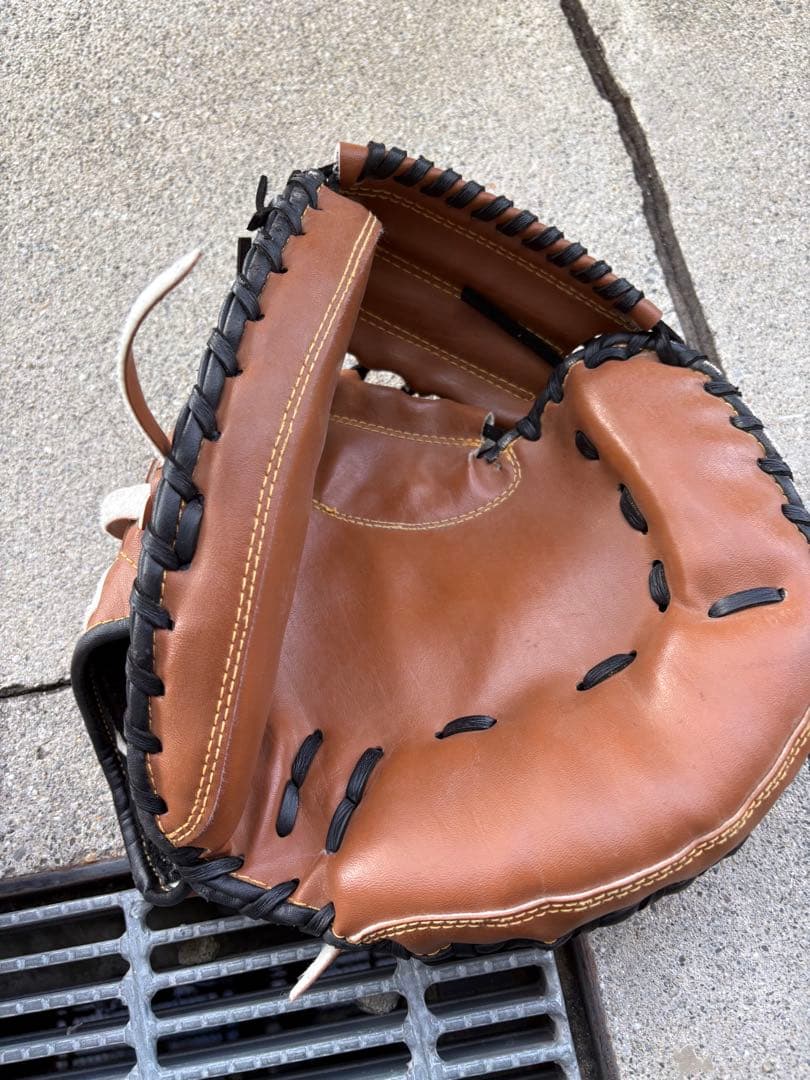軟式野球用ブラウンレザーグローブ値下げ可能