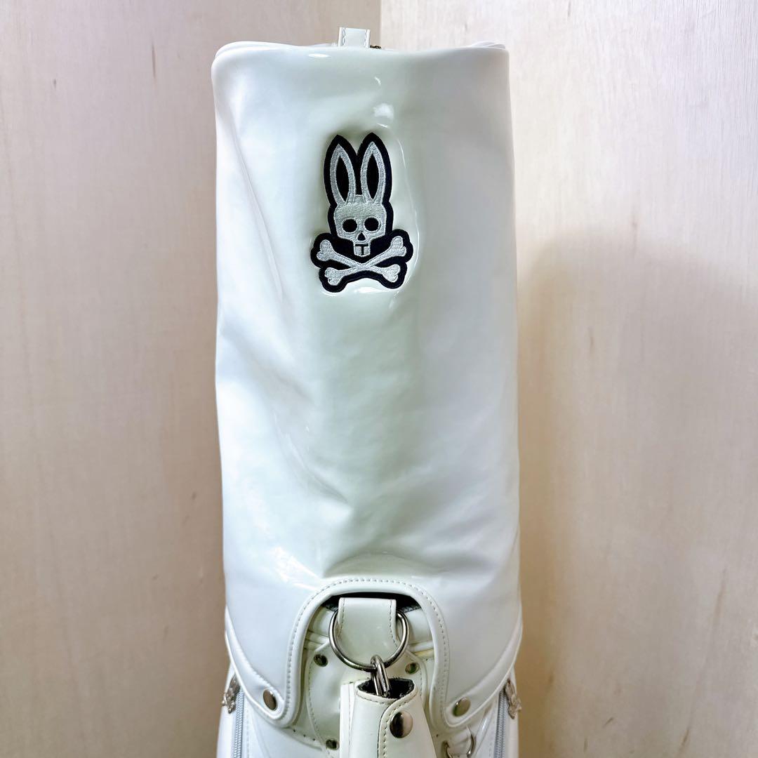 【数量限定品】 PsychoBunny キャディバッグ ホワイト エナメル 美品