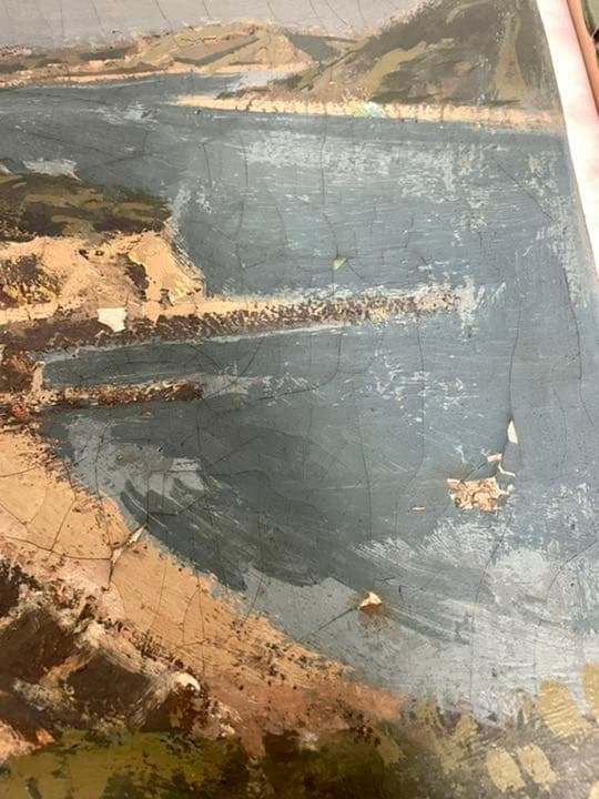 作家印あり　1932　物故日本作家　初期油彩　風景画　油絵　美術品