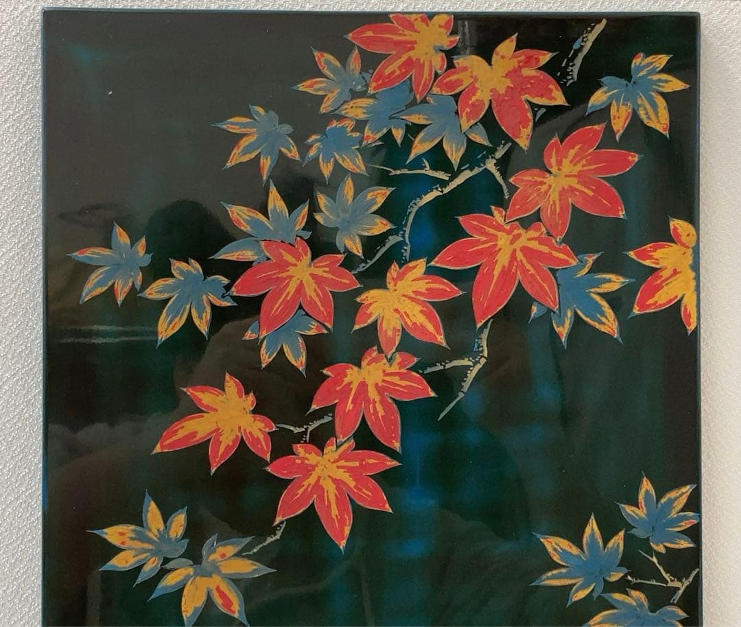 村上木彫堆朱　三彩彫　カワセミ