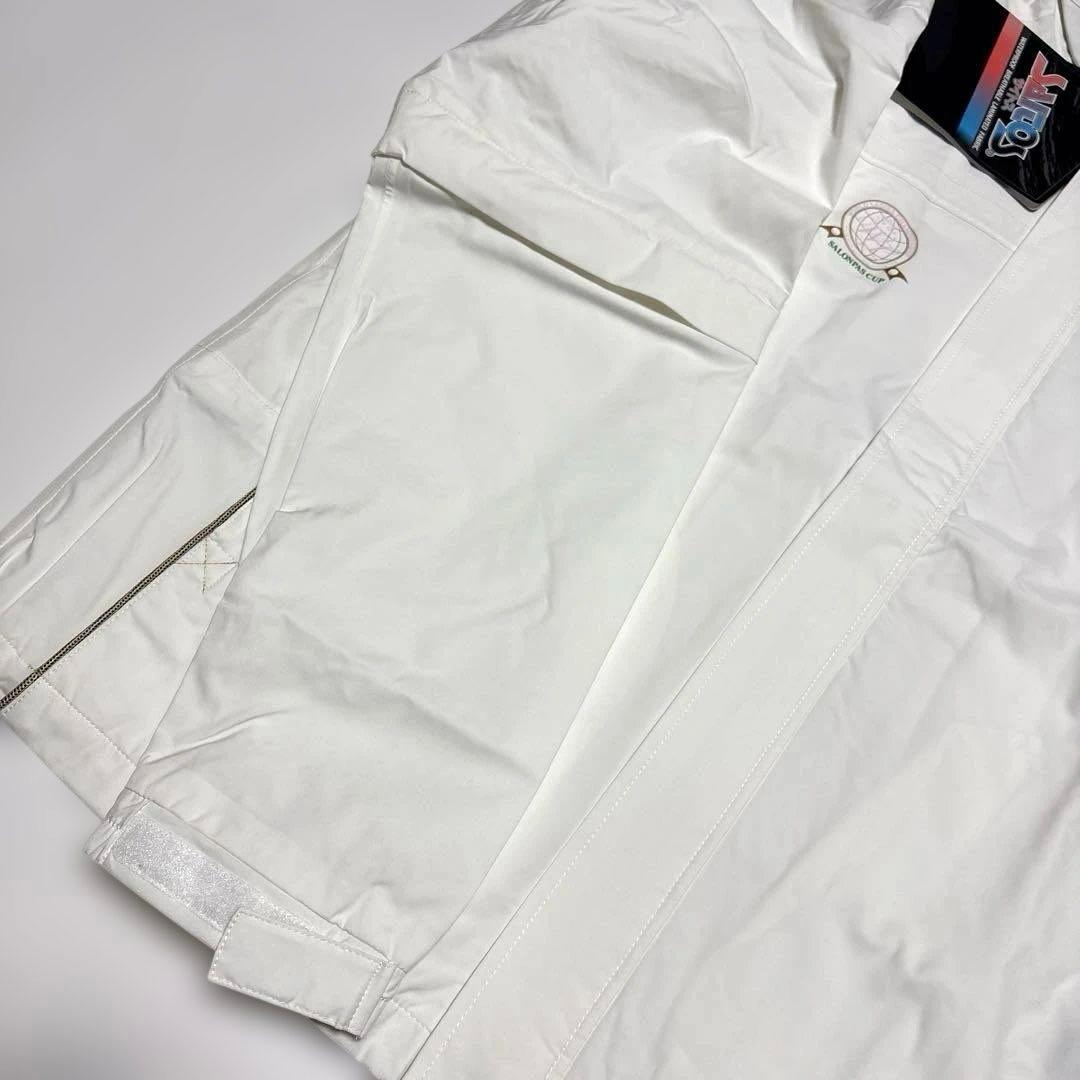 タグ付き未使用　xxio ゴルフ用レインウェア ホワイト ロゴ入　サイズXL