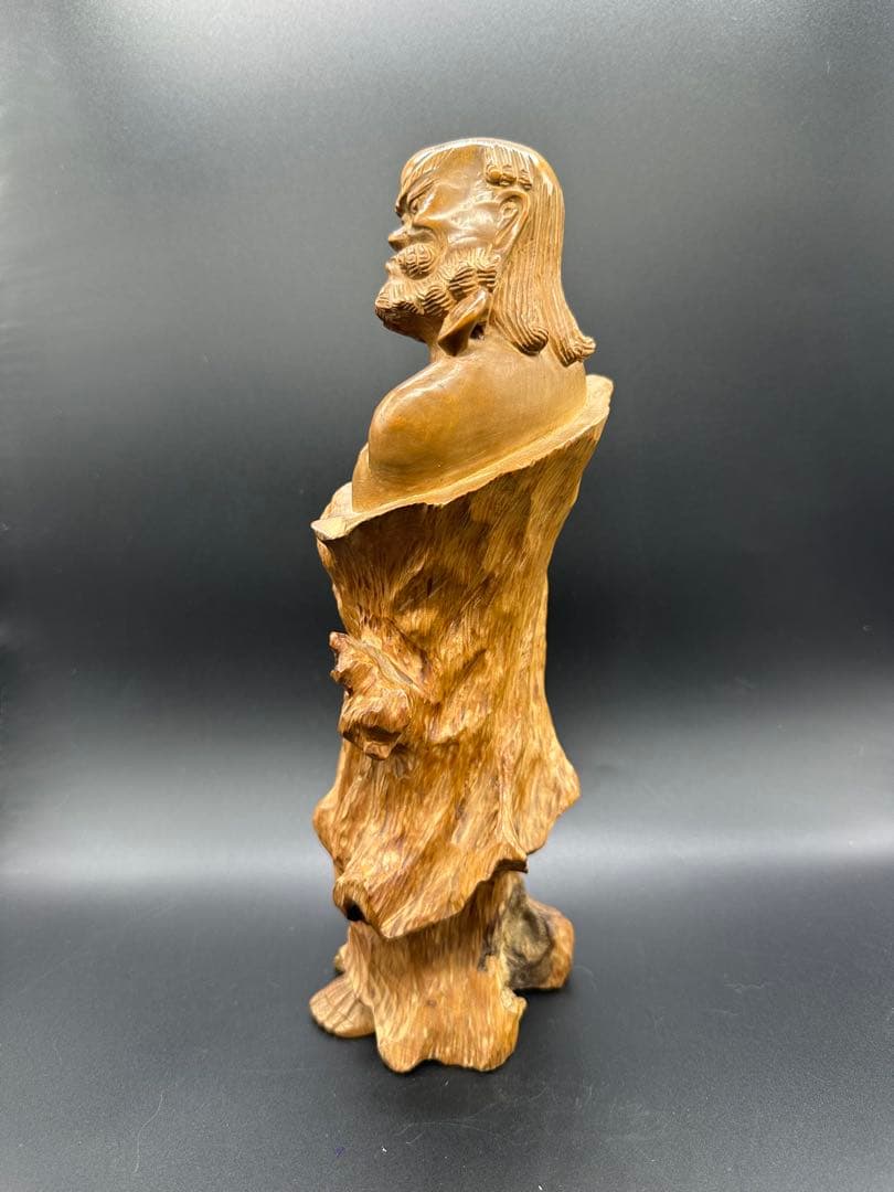 木彫　柘植 達磨 立像 古美術骨董