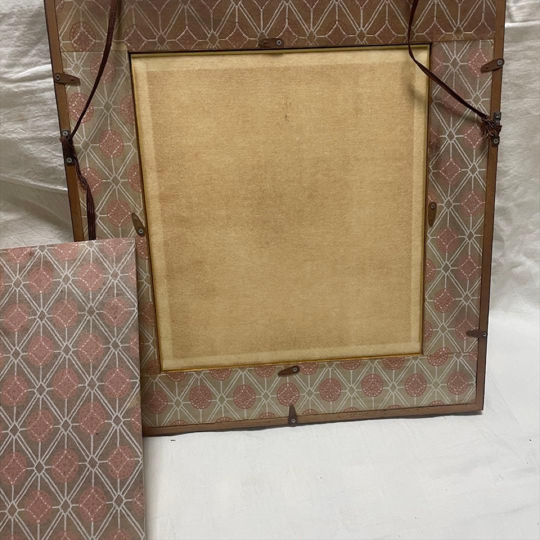 木版画　額装　川西祐三郎　『神戸港』　色紙