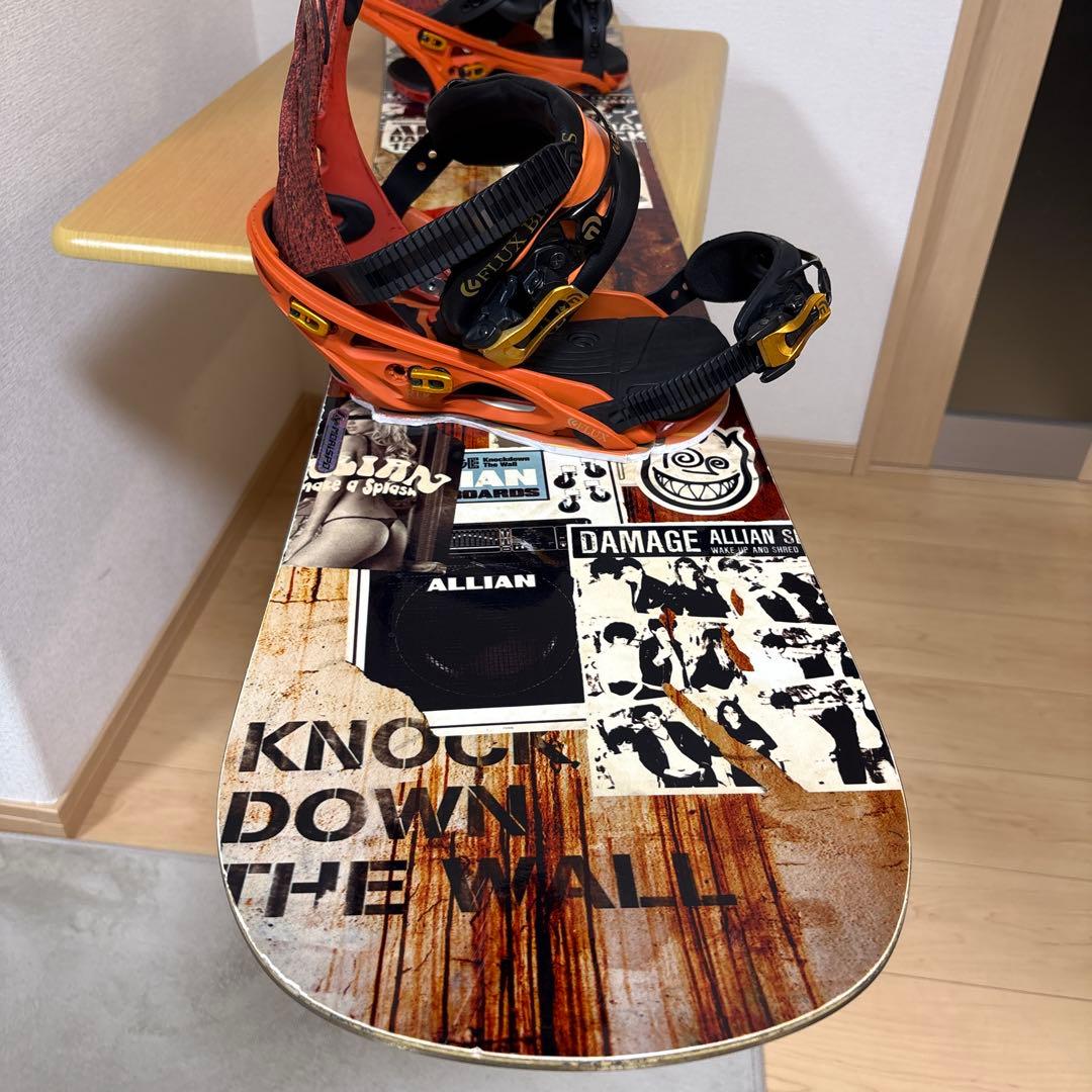 ALLIAN DAMAGE 150 スノーボード FLUX ビンディング セット