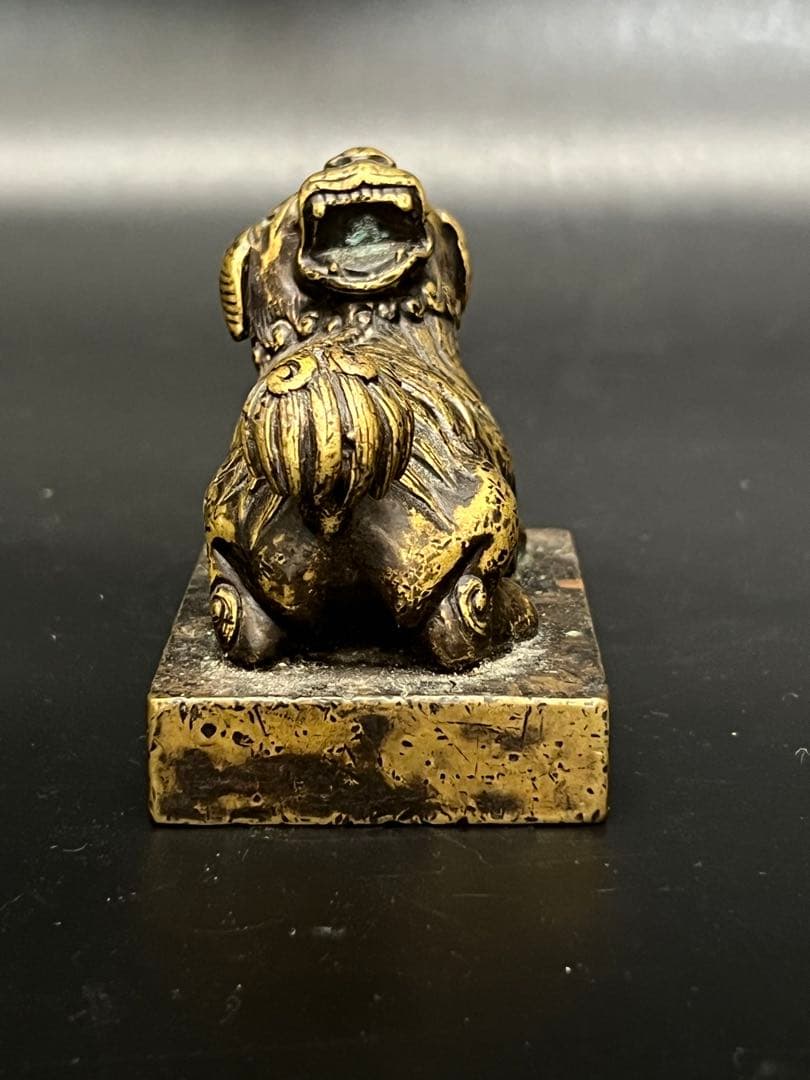 極上 古美術/古銅印材/在銘　重さ：1125gBL2-077