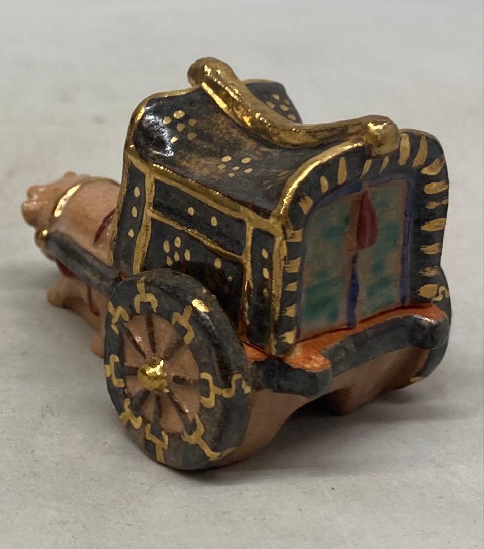 B526s「牛車童狩衣 香合」長谷川剛作　共箱　一陶人窯　埼玉　茶道具