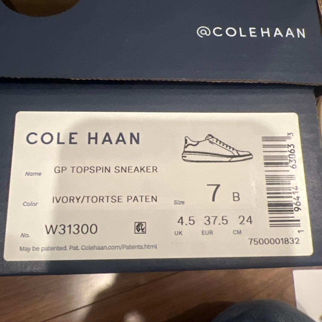 COLE HAAN ホワイトレザースニーカー24