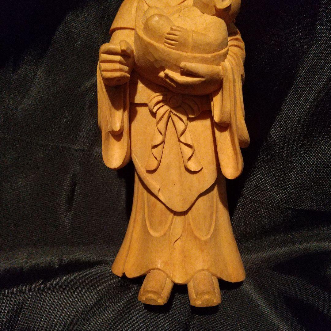 128000円■高級柘植仏像■A3 大黒天 大日如来 鬼子母神 弥勒菩薩 立像