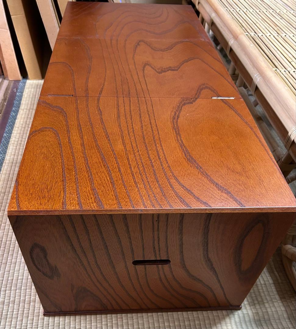 折りたたみ文机　高級　けやき　日本製