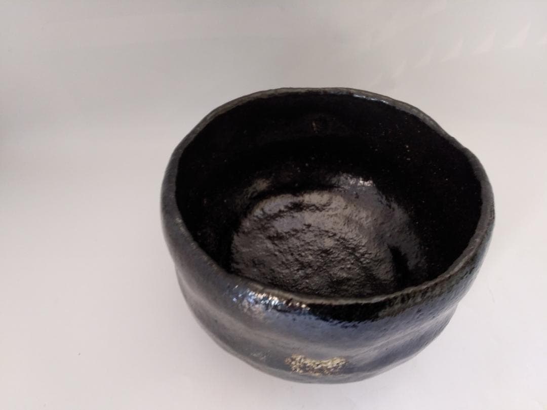二代 小川長楽 作 黒茶碗 共箱 共布 仕覆 茶道具 茶器 抹茶碗 秀逸品 です