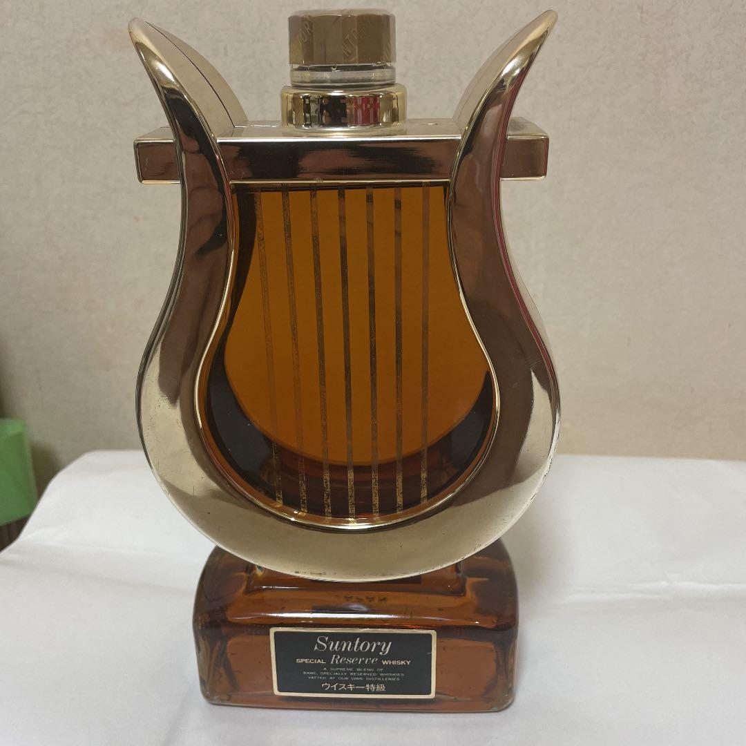 希少サントリー ウイスキースペシャルリザーブ楽器ボトルハープ特級古酒 ローヤル