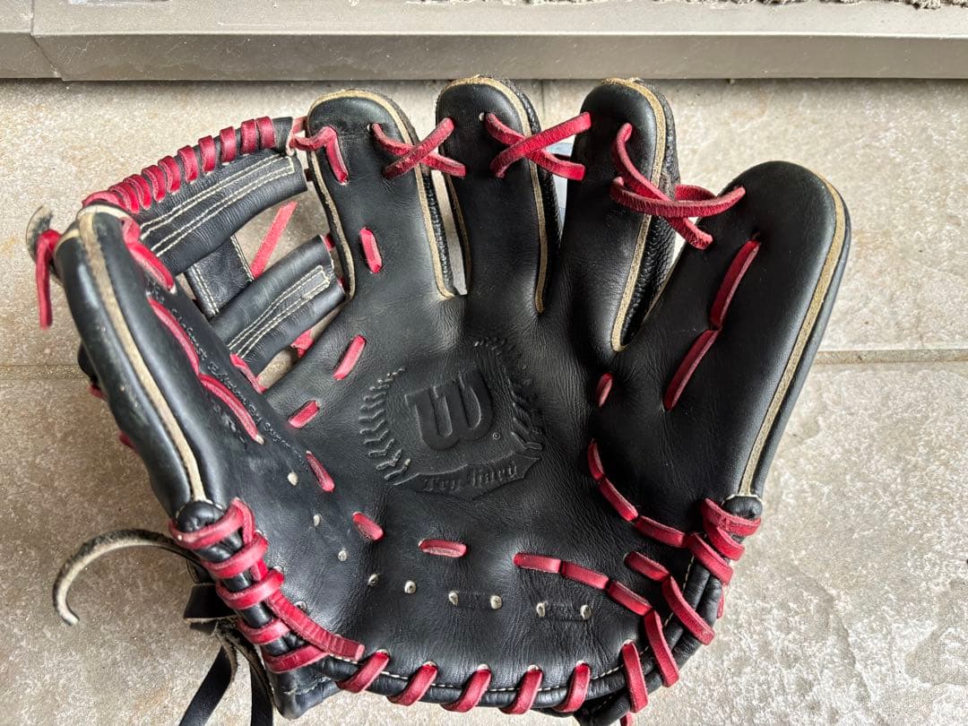 ウィルソントレーニンググラブ　野球硬式　革紐カスタム品