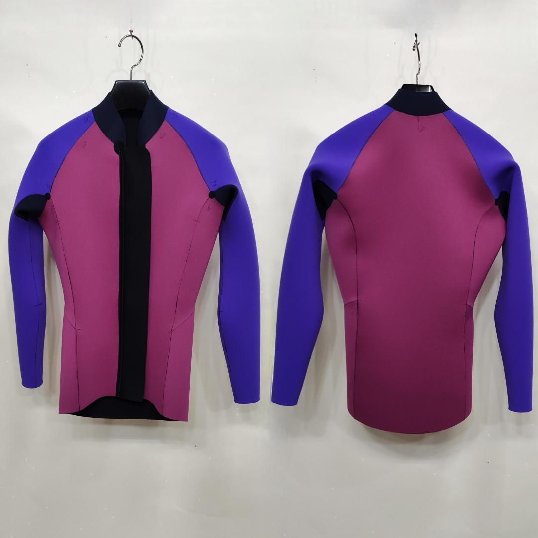 新品☆ジャージ2mmフロントジップ長袖タッパー　LBサイズ　ウェットスーツ