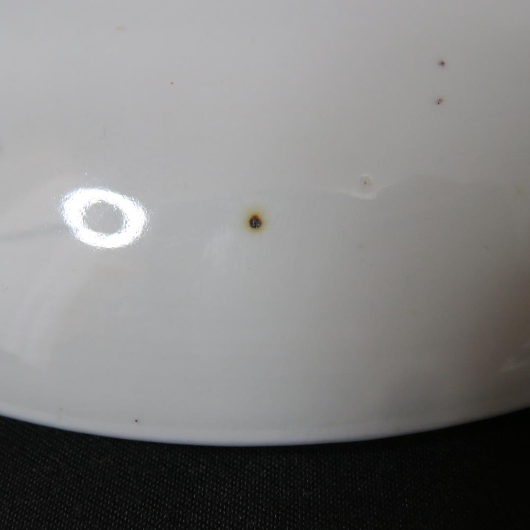 鹿絵皿 2枚 染付 色絵付 高台皿 紅葉 歪み 江戸 古伊万里 時代物 A