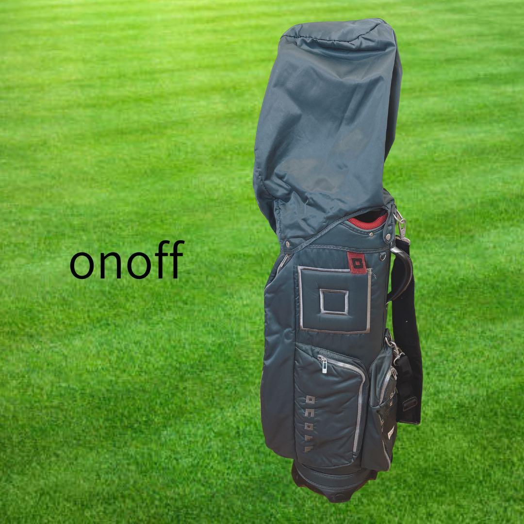 K405 onoff ナイロンツイル ネイビー キャディバッグ