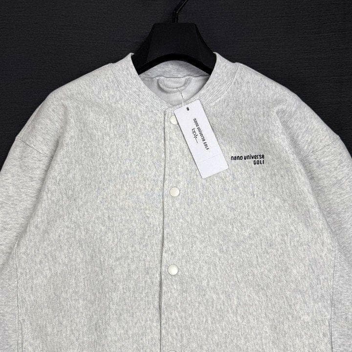 新品 ナノユニバース ゴルフ 裏起毛 スウェット ブルゾン スナップボタン L