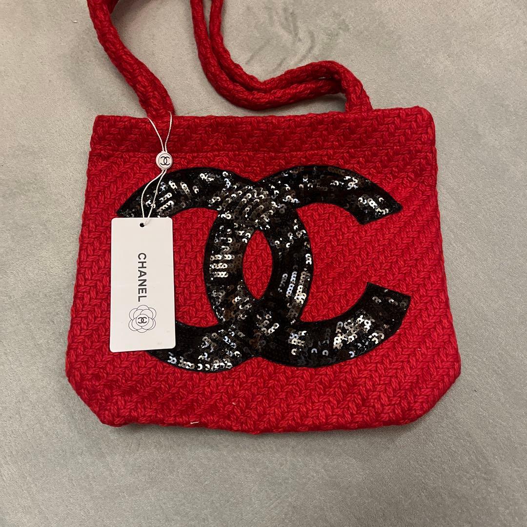 お値下げ中❗️CHANEL ノベルティトートバッグ ビッグココマーク レッド