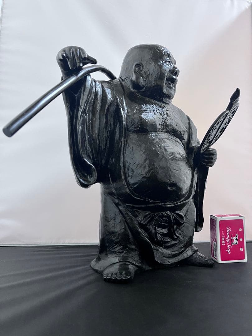 般若　純一郎　布袋尊 七福神　仏像 銅製　銅製　彫刻　置物　金運　縁起物　骨董