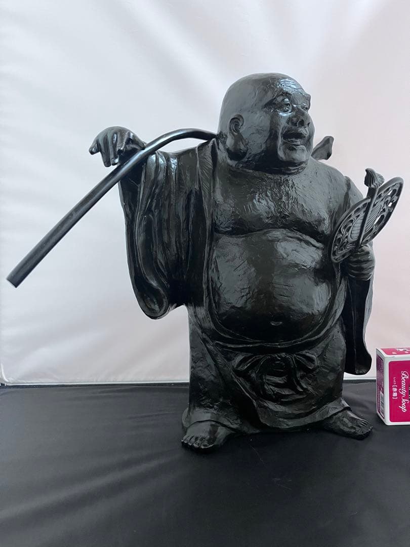 般若　純一郎　布袋尊 七福神　仏像 銅製　銅製　彫刻　置物　金運　縁起物　骨董
