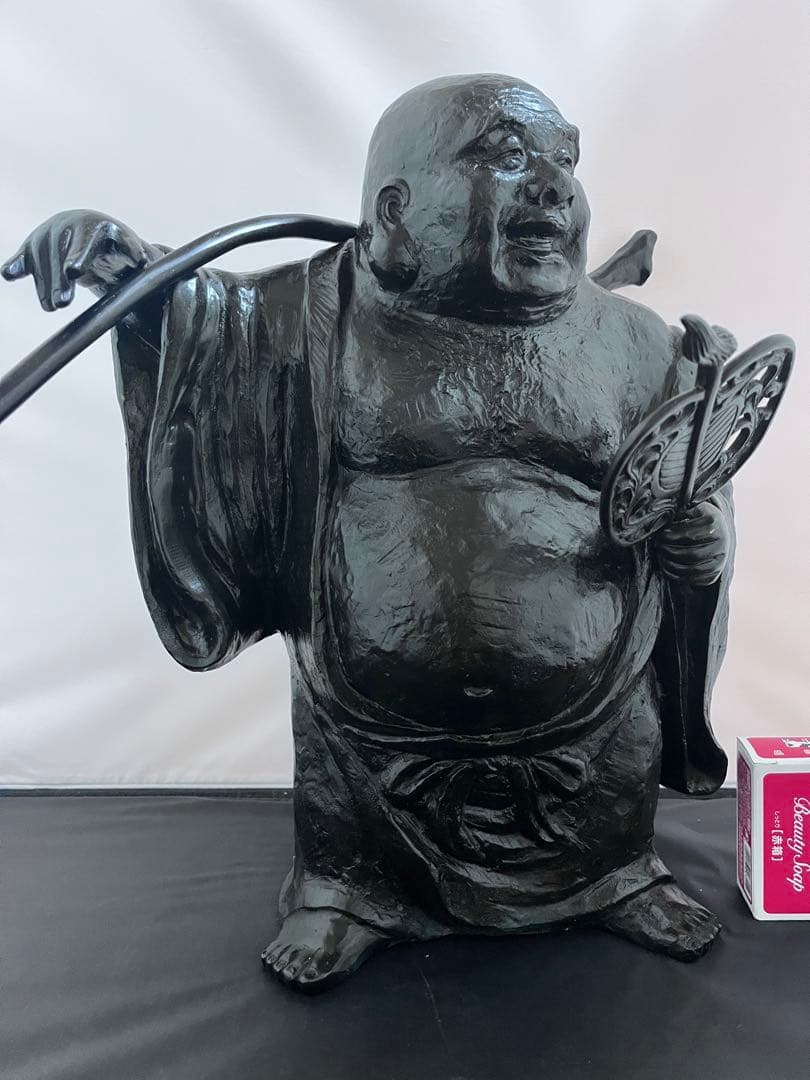 般若　純一郎　布袋尊 七福神　仏像 銅製　銅製　彫刻　置物　金運　縁起物　骨董