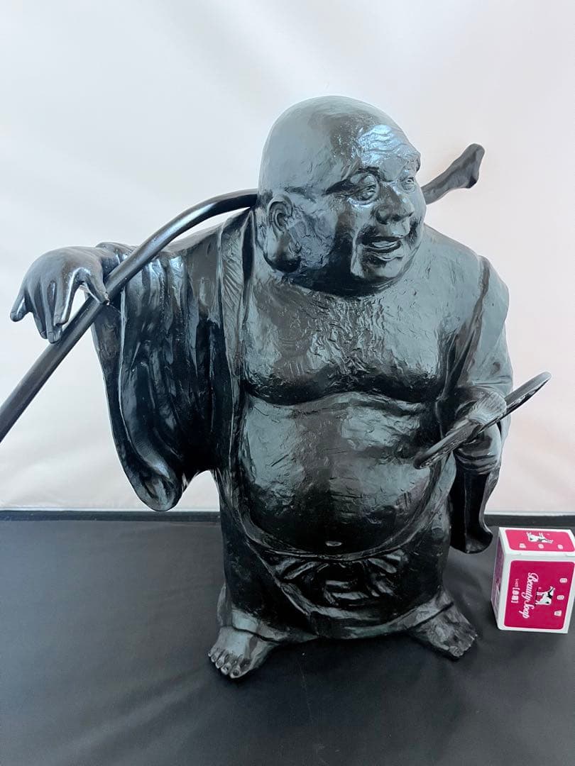 般若　純一郎　布袋尊 七福神　仏像 銅製　銅製　彫刻　置物　金運　縁起物　骨董
