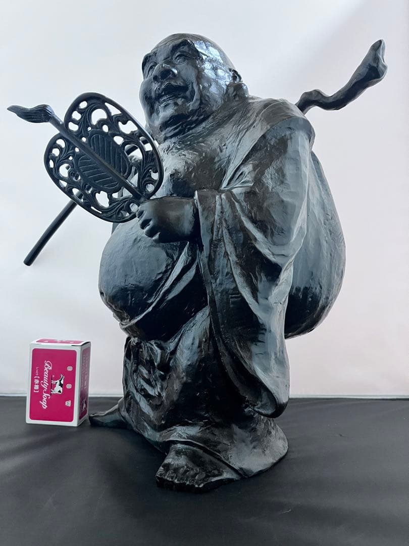 般若　純一郎　布袋尊 七福神　仏像 銅製　銅製　彫刻　置物　金運　縁起物　骨董