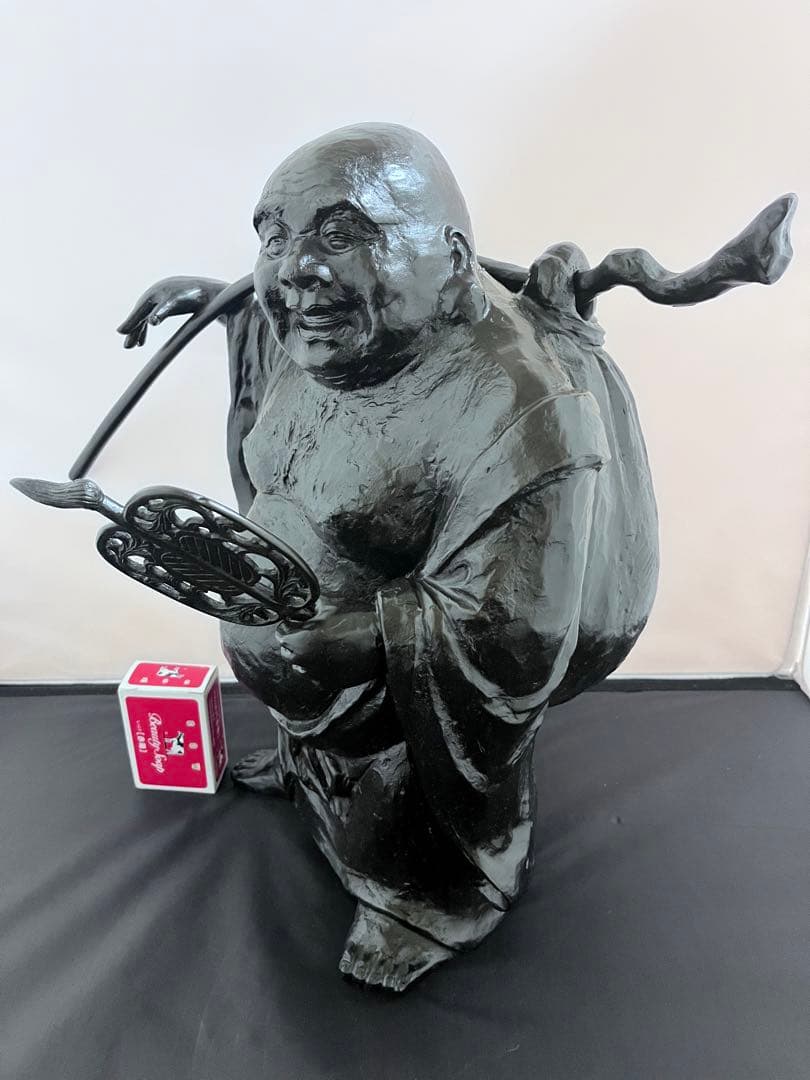 般若　純一郎　布袋尊 七福神　仏像 銅製　銅製　彫刻　置物　金運　縁起物　骨董