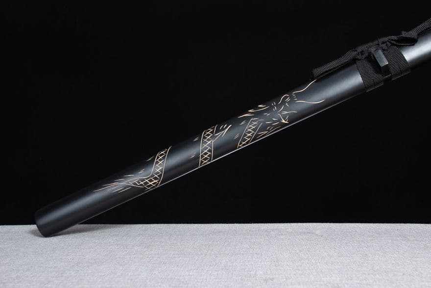 刻龍唐刀3点セット 武具　刀装具　日本刀　模造刀   居合刀