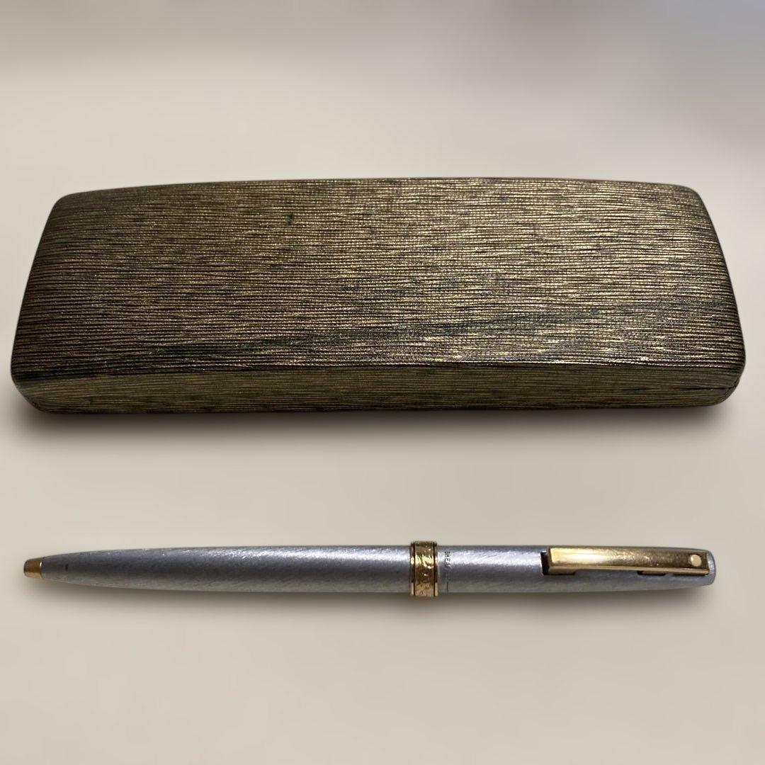激レア品 シェファー　シルバーボディーボールペン 13センチ　金属箱付￼