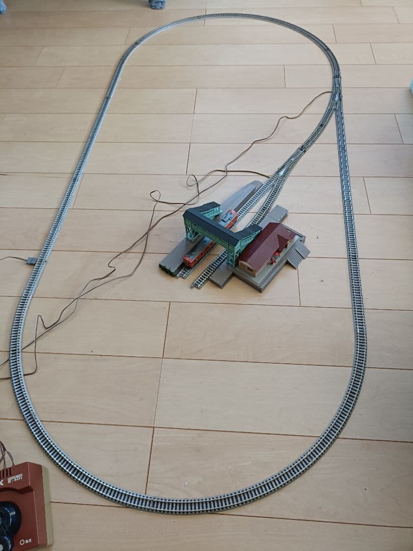 待避線レイアウト キハ40M車 パワーユニット 電動ポイント 駅舎付　フルセット