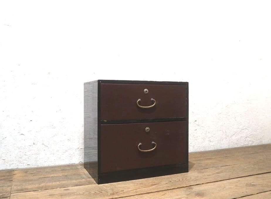 1373 レトロな小引き出し　収納棚　小箪笥　チェスト　陳列台　アンティーク